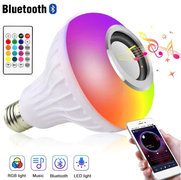 Smart Light RGB Bulb w/ Bluetooth Speaker
