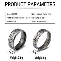 Viking Charm Men's Stainless-Steel Ring