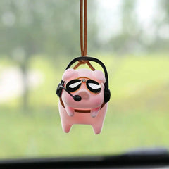 Swinging Pig Interior Car Ornament