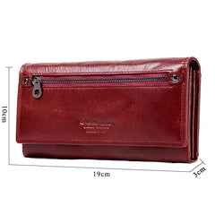Leather Long Purse Wallet