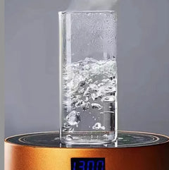 Square Transparent Coffee Cup w/Lid