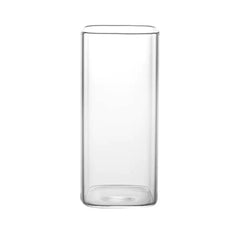 Square Transparent Coffee Cup w/Lid