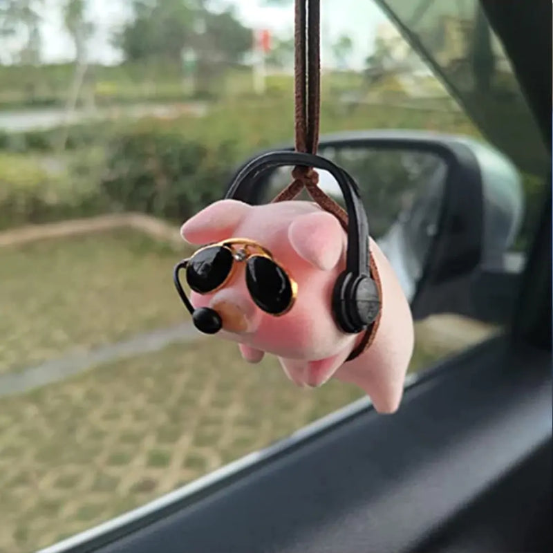 Swinging Pig Interior Car Ornament