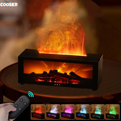 Fireplace Fragrance Diffuser With LED Light Remote Control