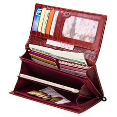 Leather Long Purse Wallet