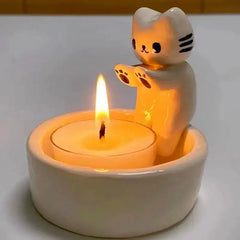 Kitten Tea-light Candle Holder