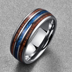Sophisticated Tungsten Duo Ring