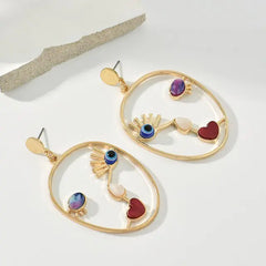 Abstract Human Face Earrings