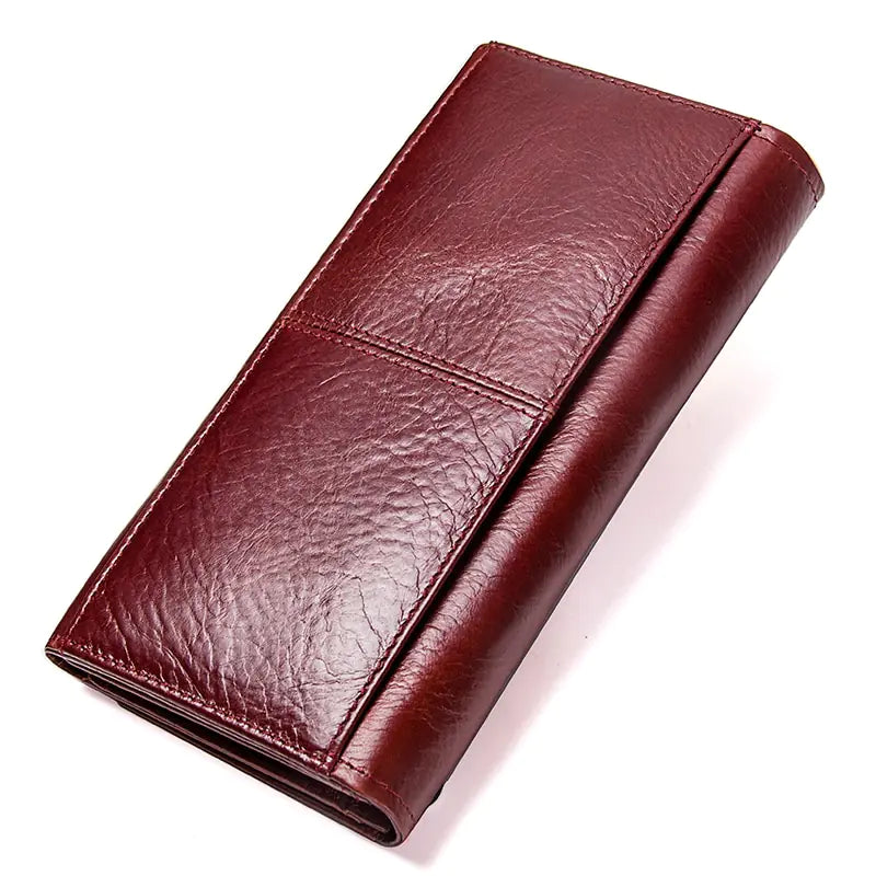 Leather Long Purse Wallet