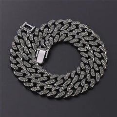Iced Out - Black Cuban Chain/Bracelet
