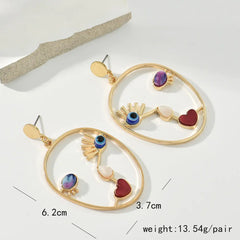 Abstract Human Face Earrings