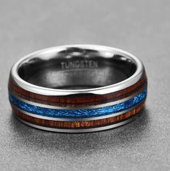 Sophisticated Tungsten Duo Ring