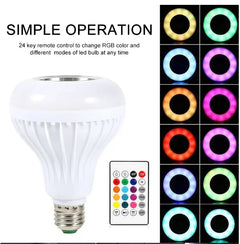Smart Light RGB Bulb w/ Bluetooth Speaker