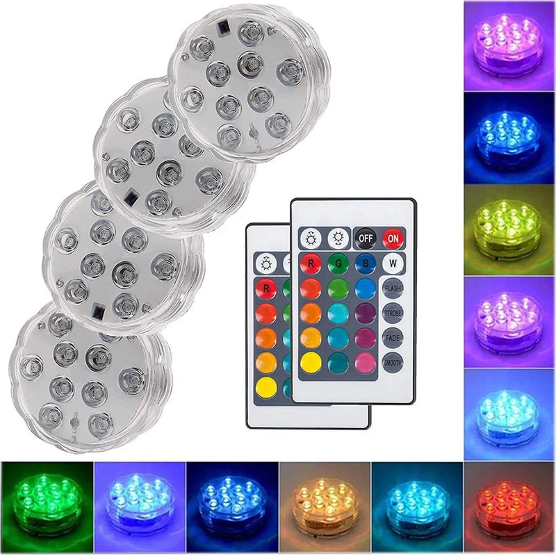 Remote Controlled RGB Submersible Lights
