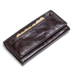 Leather Long Purse Wallet