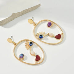 Abstract Human Face Earrings