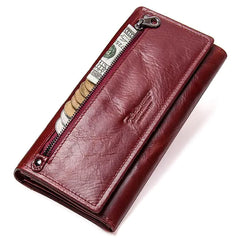 Leather Long Purse Wallet